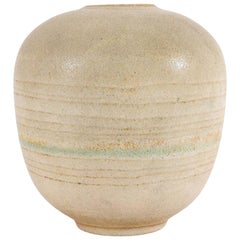 Carlo Zauli Round Shaped Vase in Stoneware Italian Manufacture 1960s 