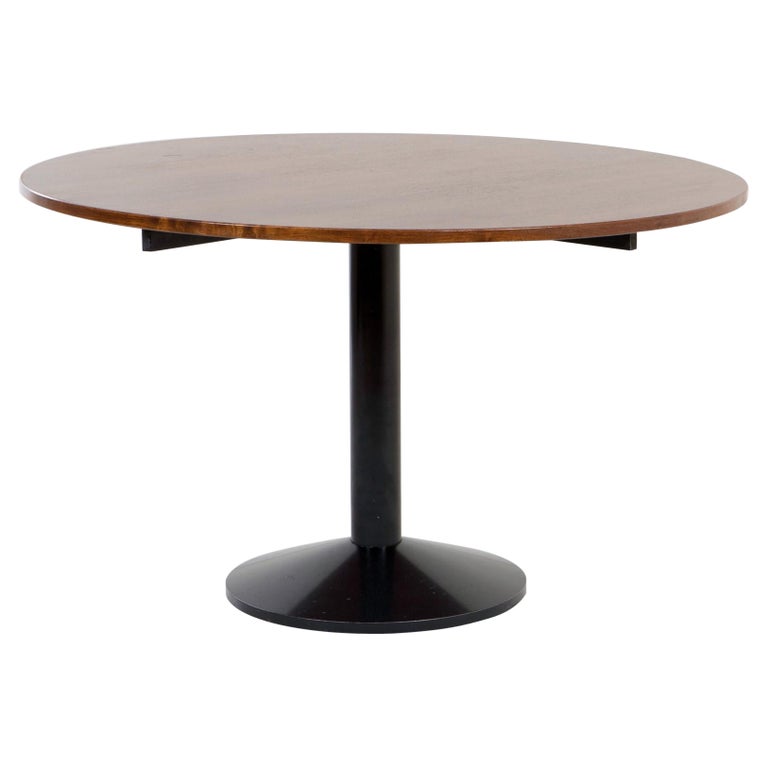Franco Albini TL30 Round Table in Metal and Wood for Poggi, 1950s For Sale