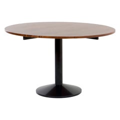 Franco Albini TL30 Round Table in Metal and Wood by Poggi 1950s