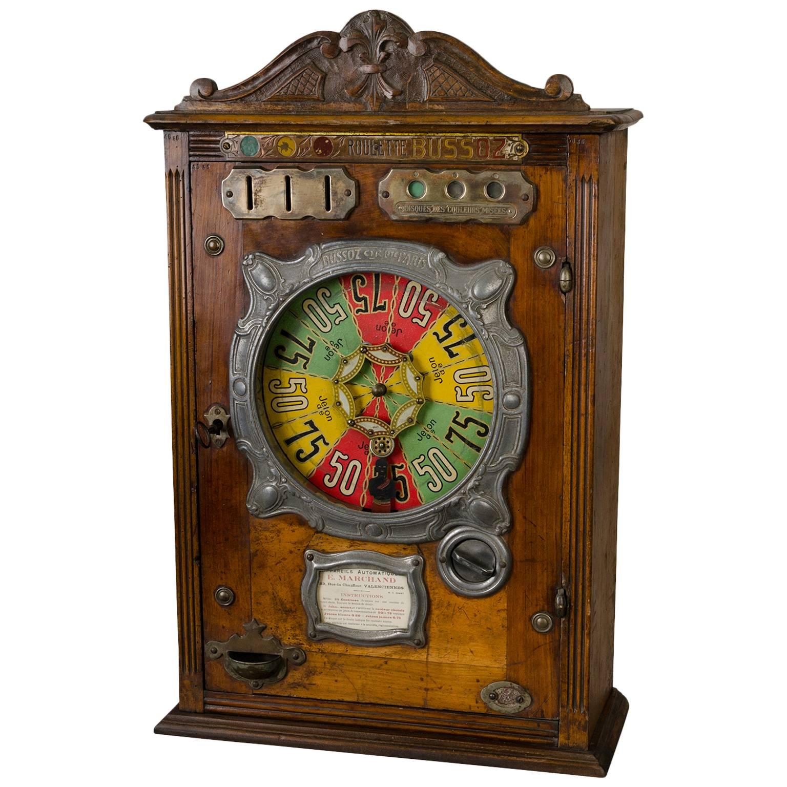French 1911s Slot Machine 'La Roulette Bussoz'