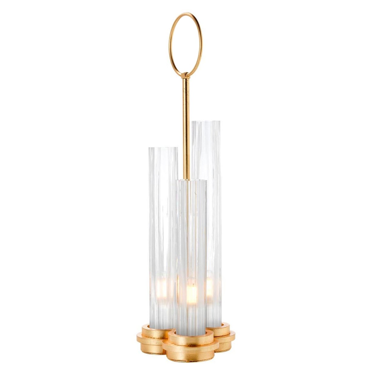 Contemporary 3-diffuser Gold Table Lamp For Sale