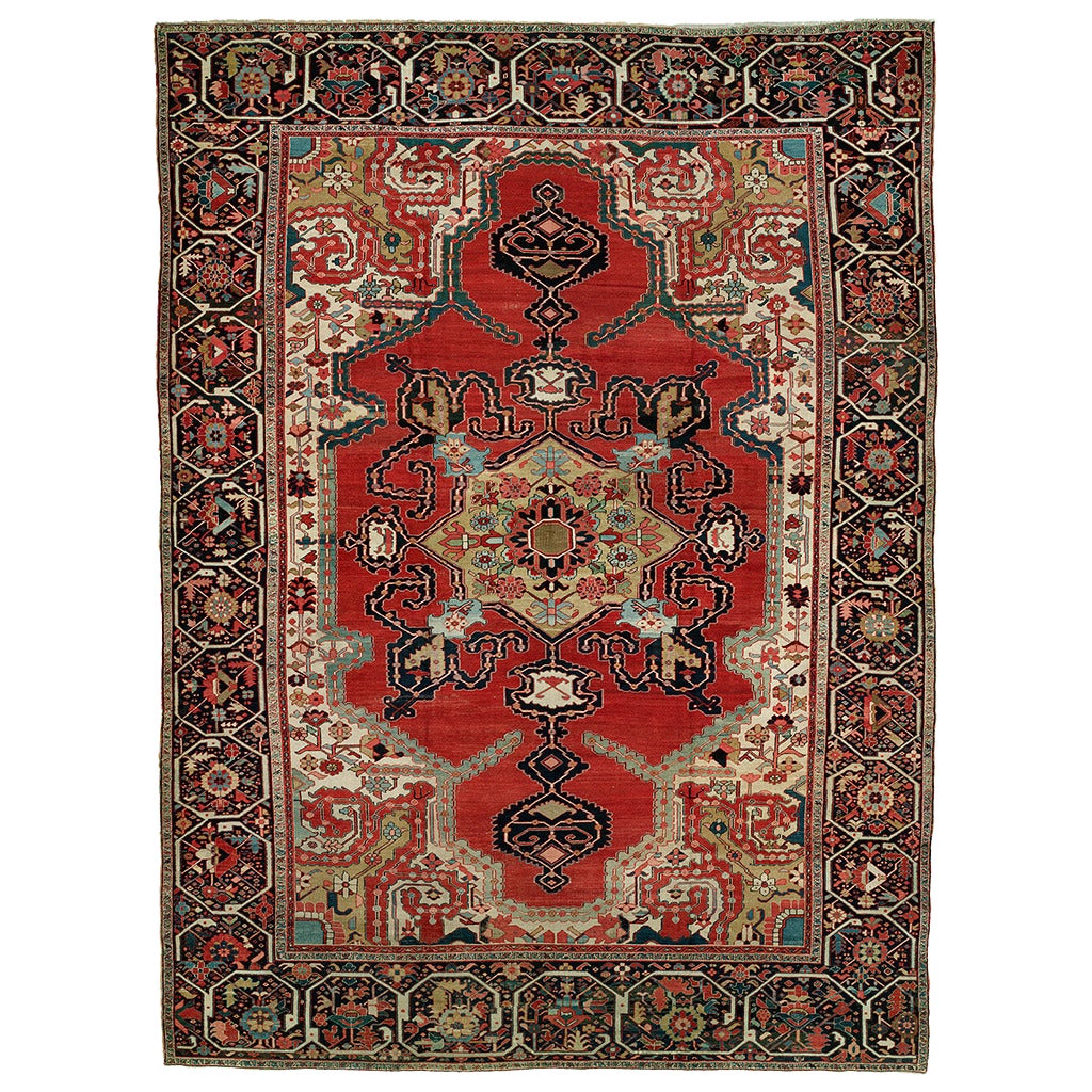 Antique Persian Serapi Rug For Sale