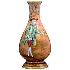 Jarrón esmaltado de Limoges