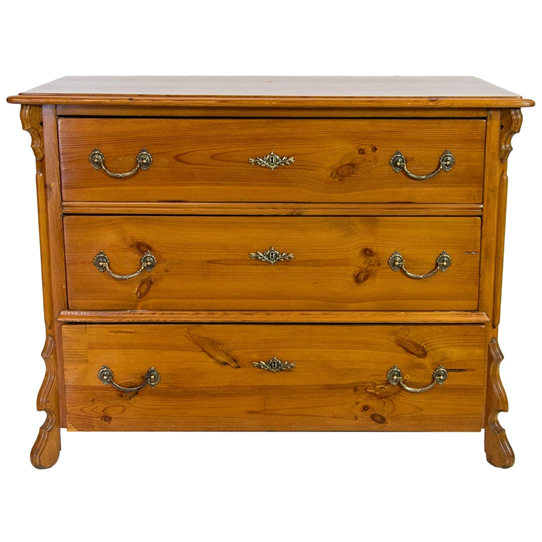 Scandinavian Antique Pine Drawer Chest For Sale at 1stDibs