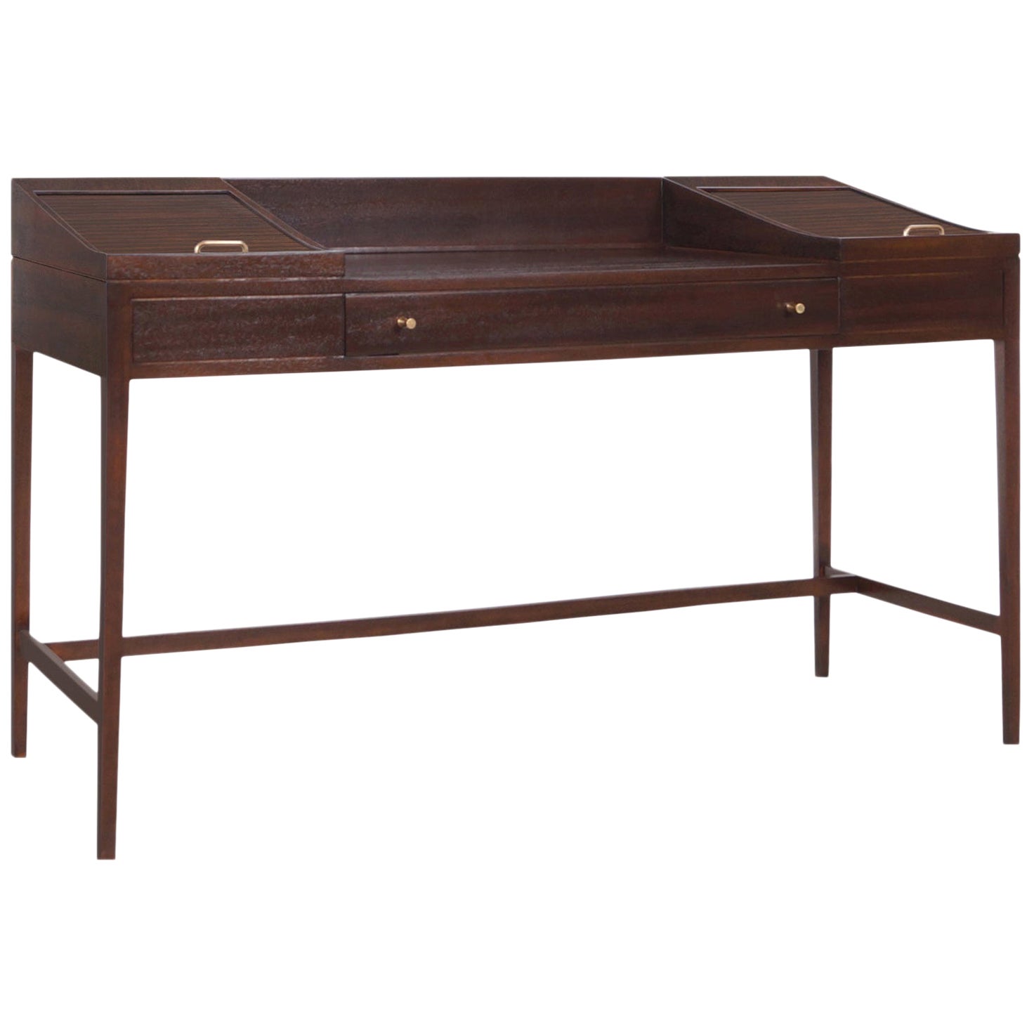 Kittinger SemiCircular Dropleaf Walnut Desk at 1stDibs