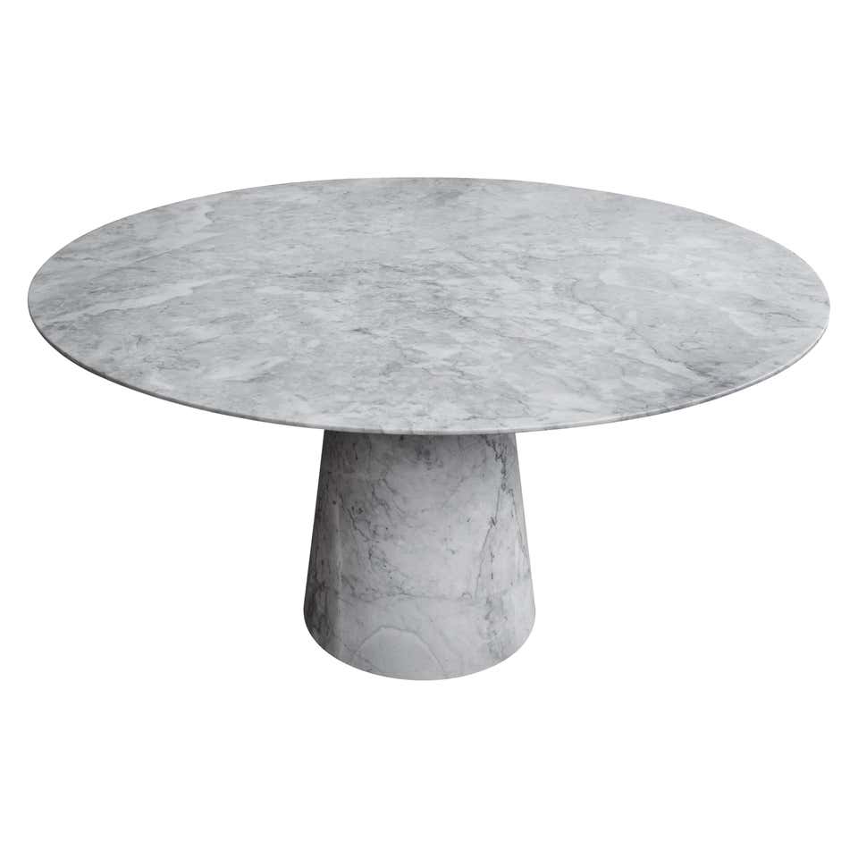 Button Racetrack Dining Table in Oxidized and Cerused Rift White Oak ...