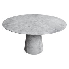 Pedestal White Marble Dining Table