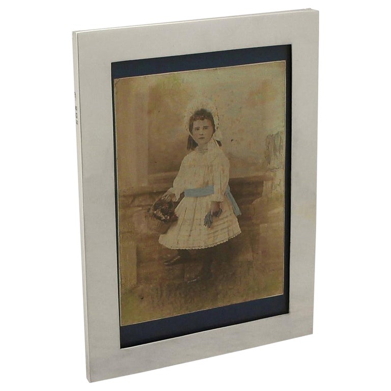Antique 1918 Sterling Silver Photograph Frame For Sale