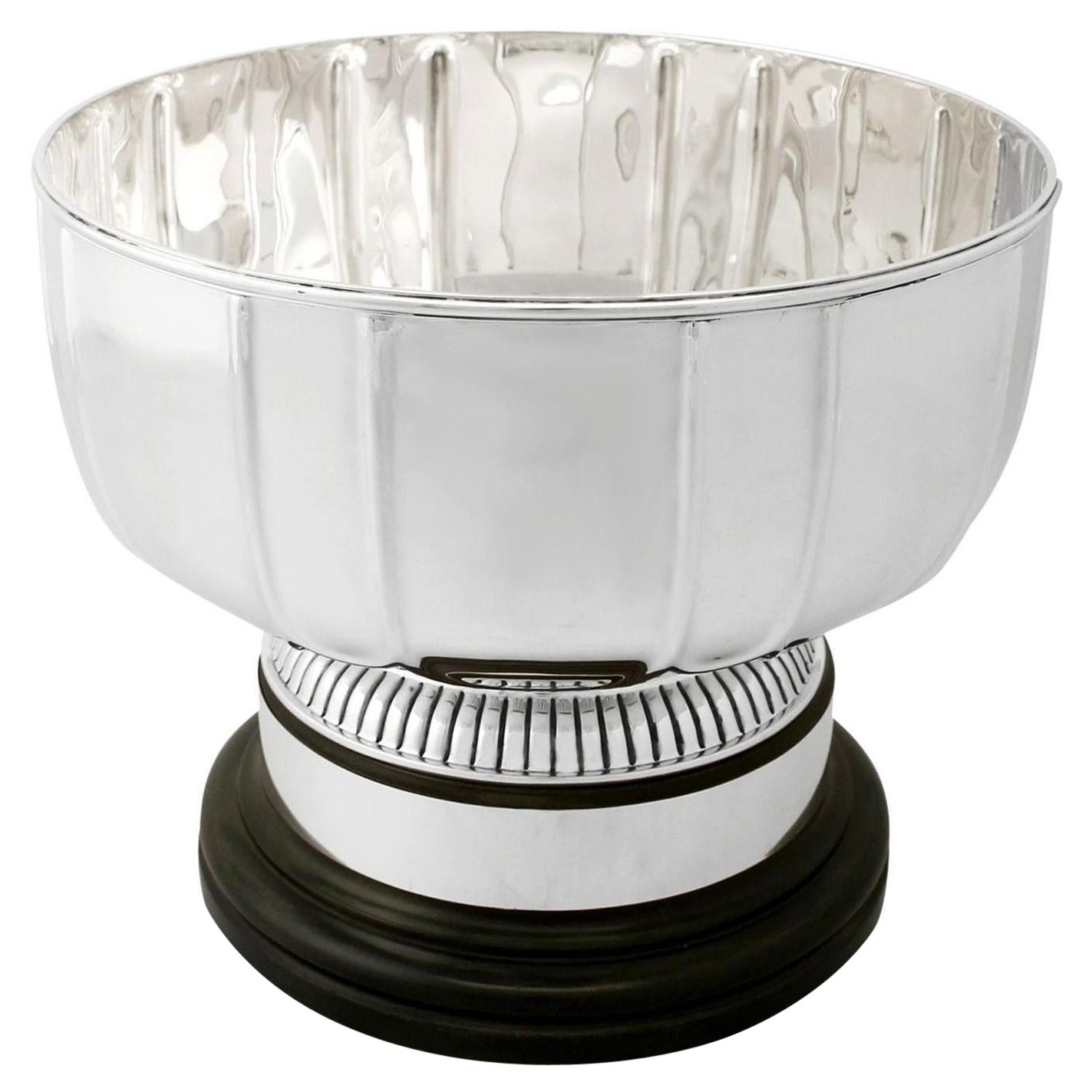 Antique Edwardian Art Deco English Sterling Silver Presentation Bowl