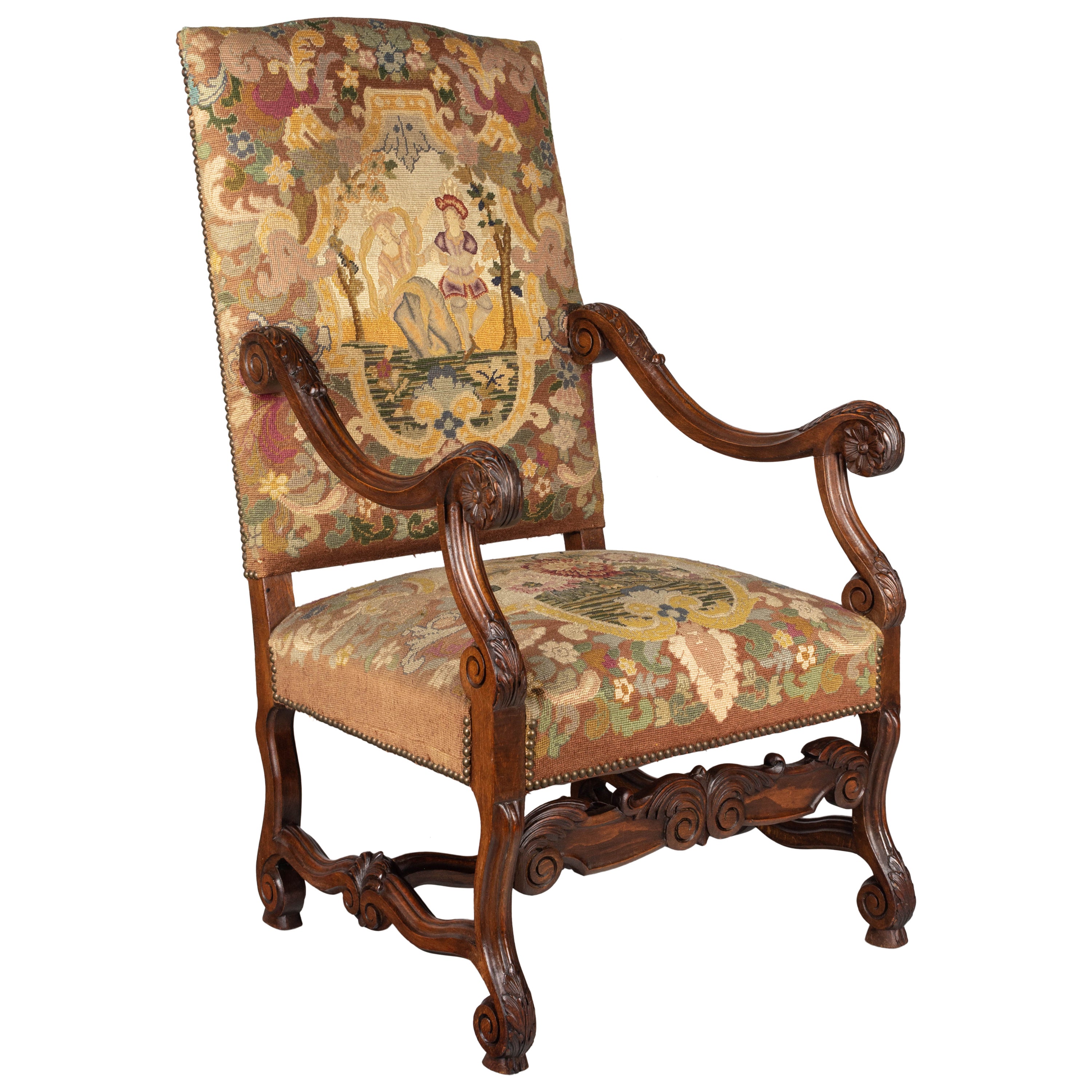 Single Louis XIII Fauteuil For Sale at 1stDibs