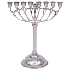 Antique Early 20th Century Austrian Silver Hanukkah Lamp