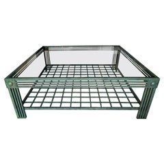 Steve Chase Verdigris and Bronze Metal Postmodern Custom Coffee Table