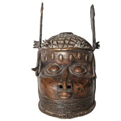 Memorial Cast Bronze Head, Benin Style
