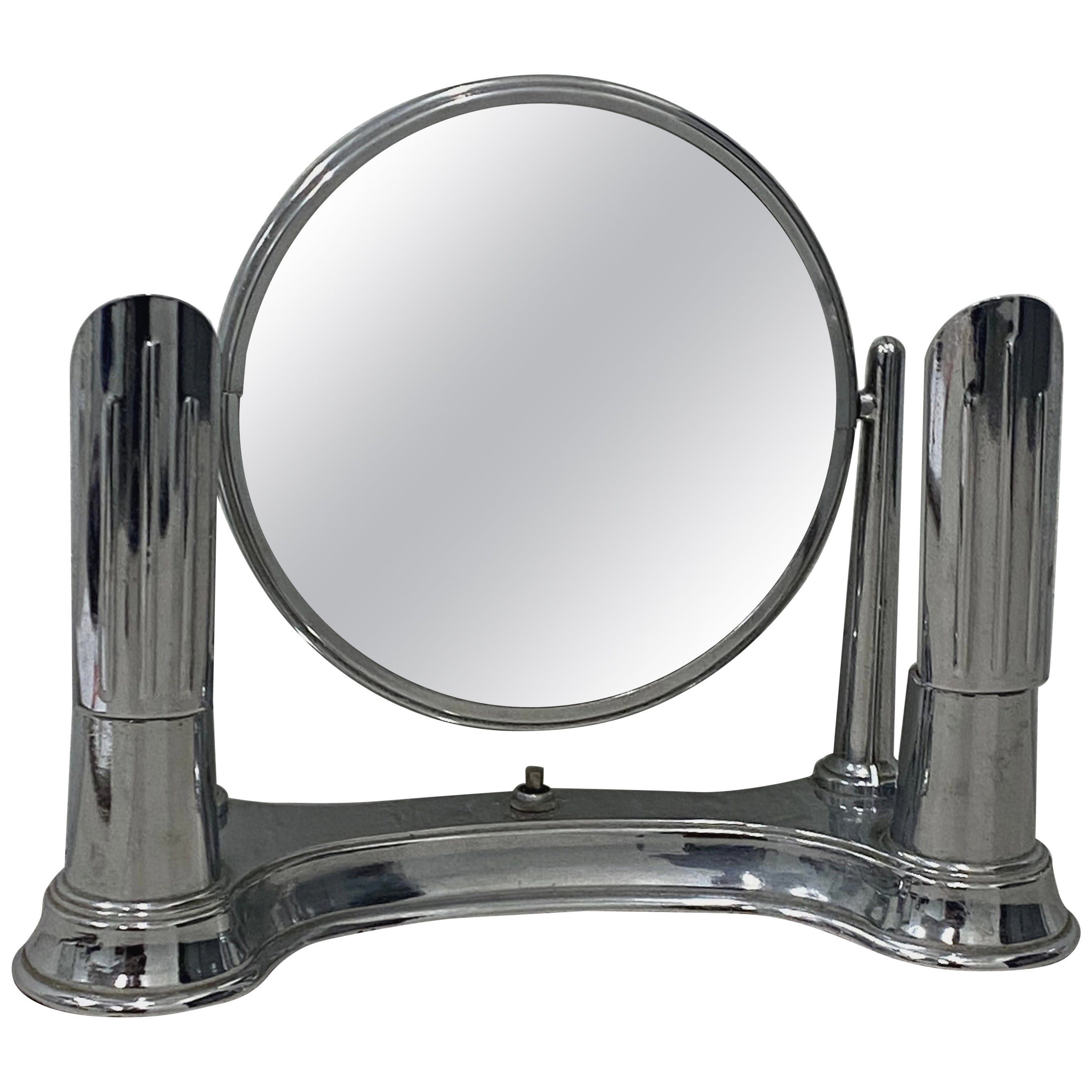 Beautiful Art Deco ThreeFold Shagreen Vanity Mirror, circa 1930 For Sale at 1stDibs