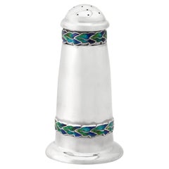 Antiguo pimentero de plata de ley estilo Arts & Crafts de Liberty & Co. Ltd
