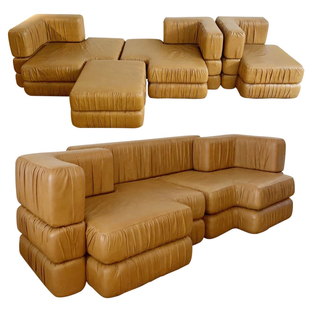 Large Extendable Modular Sofa on Wheels For Sale at 1stDibs