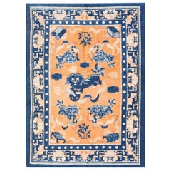 Tapis Ningxia chinois de la fin du XIXe siècle (4' 6"" x 6' - 137 x 183 cm)