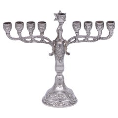 Late 19th Century German Silver Hanukkah Lamp