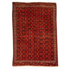 Antique Turkmen Yamoud Carpet, Turkmenistan, Circa 1900