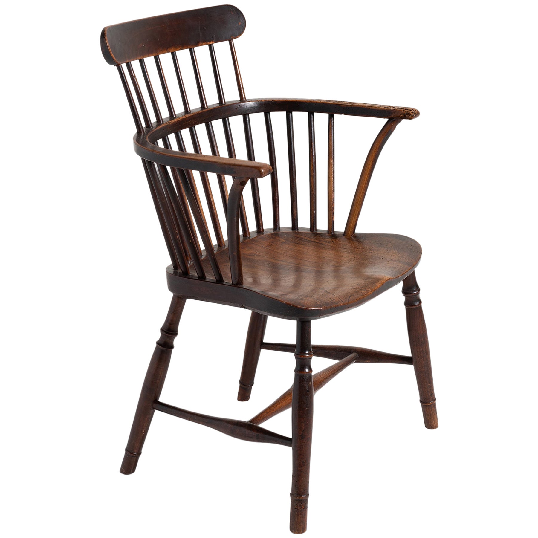 Assembled Pair of American BowBack Windsor Chairs at 1stDibs