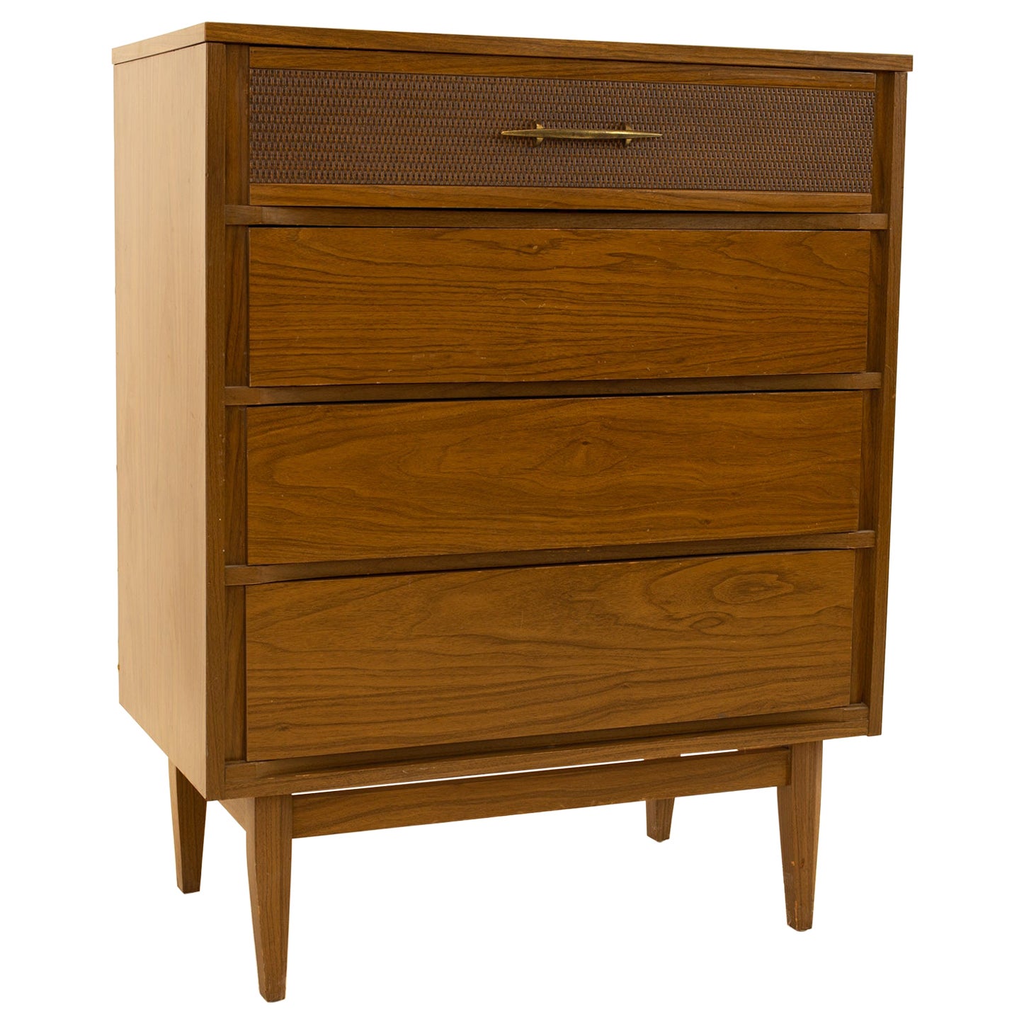 White FourDrawer Low Dresser by Kroehler Furniture at 1stDibs