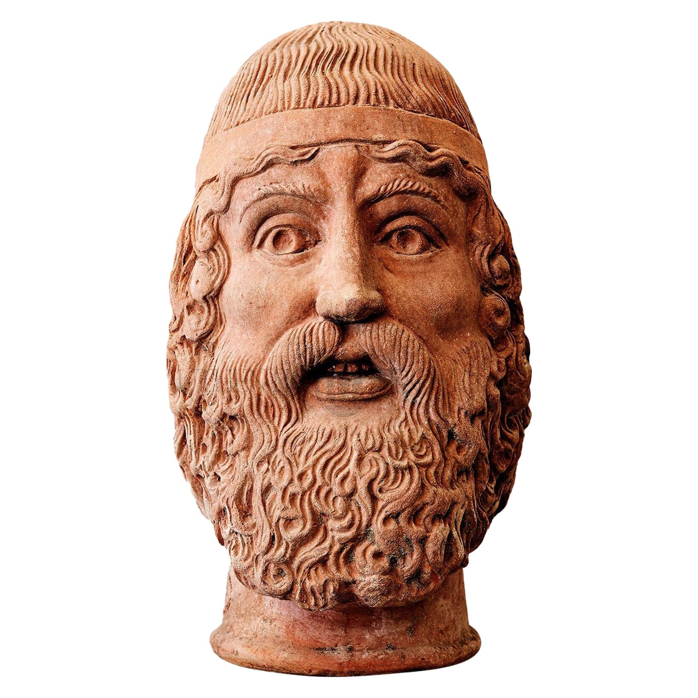 20. Jahrhundert Italienisch Bronzo Di Riace Kopf - Vintage Terrakotta-Skulptur, Dekoration im Angebot