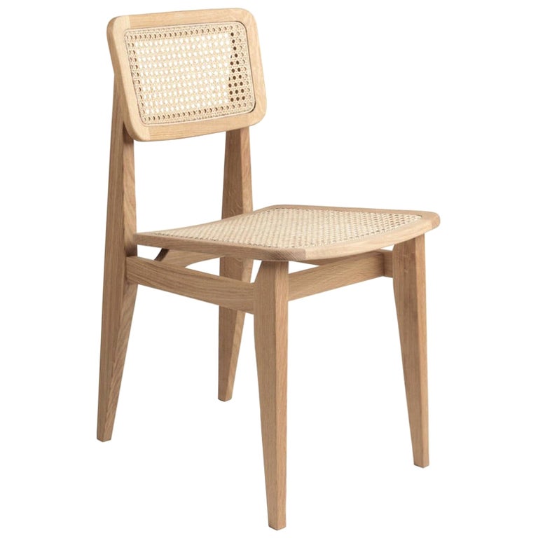 Marcel Gascoin C-Chair Dining Chair in Oak For Sale