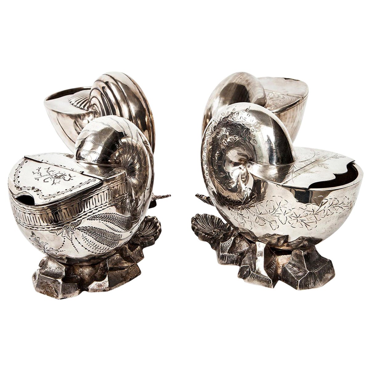 Victorian Silver Shell Spoon Warmers For Sale