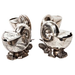 Victorian Silver Shell Spoon Warmers
