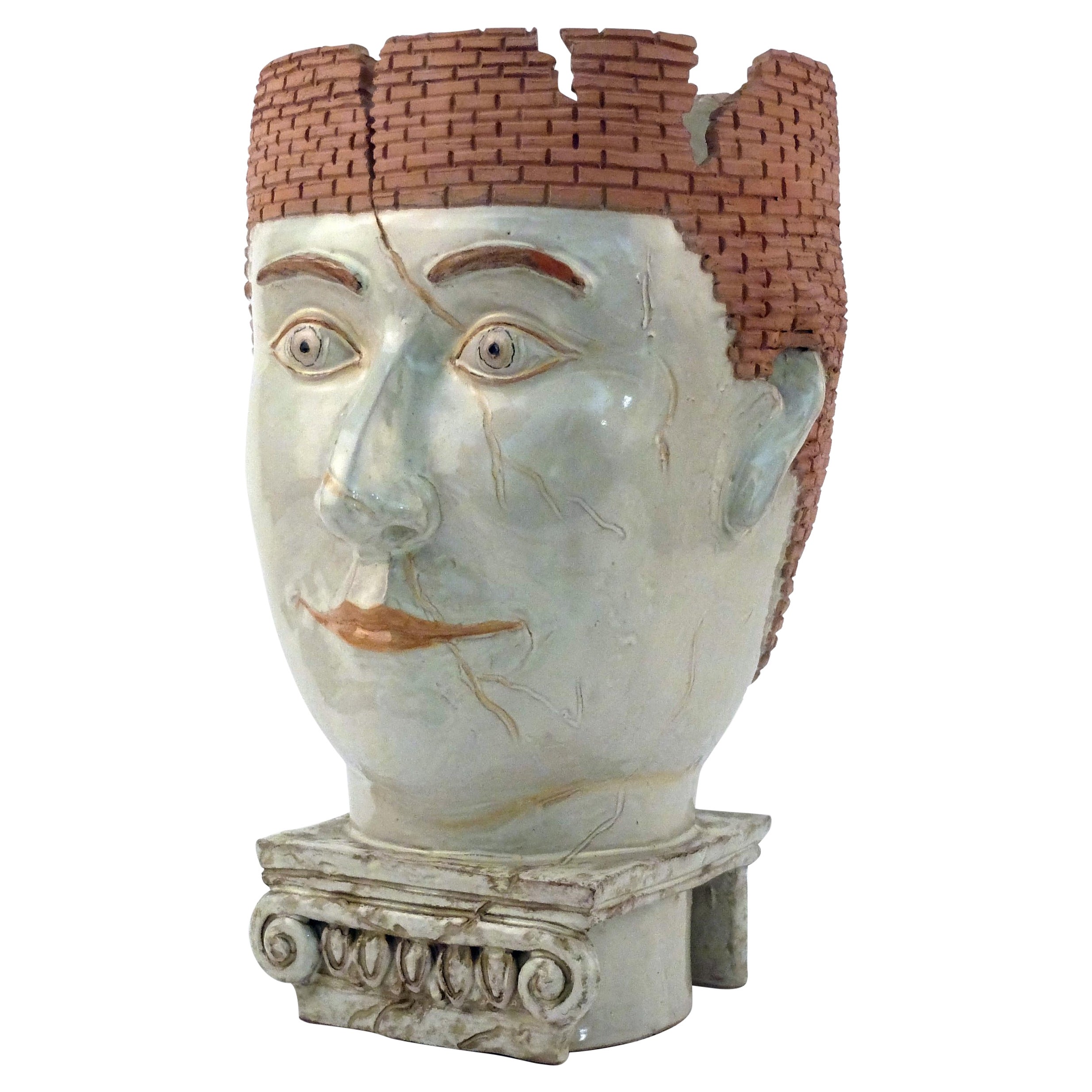 Ugo La Pietra, Porcelain "Archeologo" Vase, 2013 For Sale