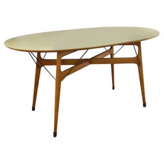 Ico & Luisa Parisi, Mesa de comedor italiana de madera moderna de mediados de siglo, hacia 1950