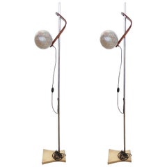 Set of Two Italian Mid-Century Modern Floor Lamps, circa 1950