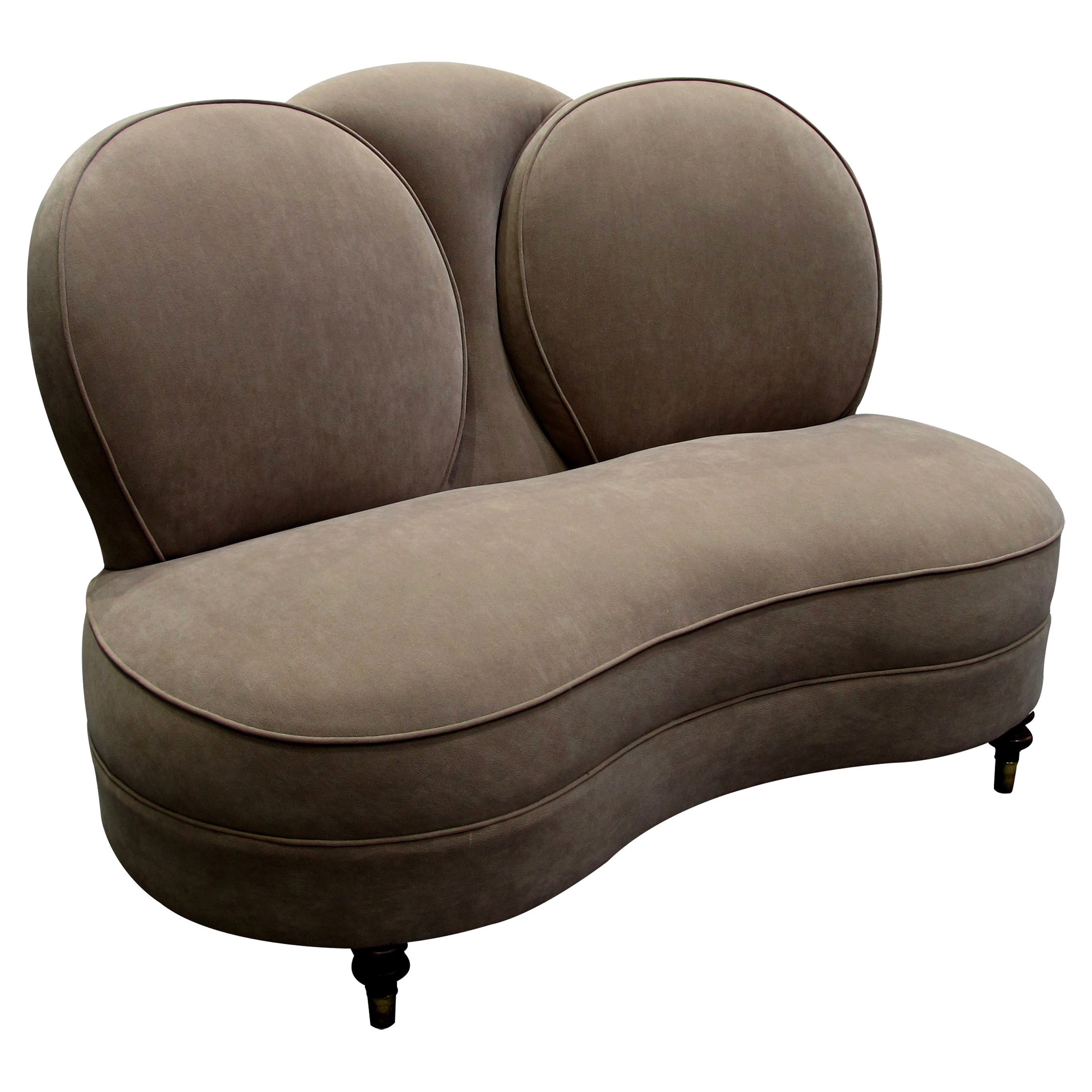 1940s Boucle Wool Danish Loveseat at 1stDibs