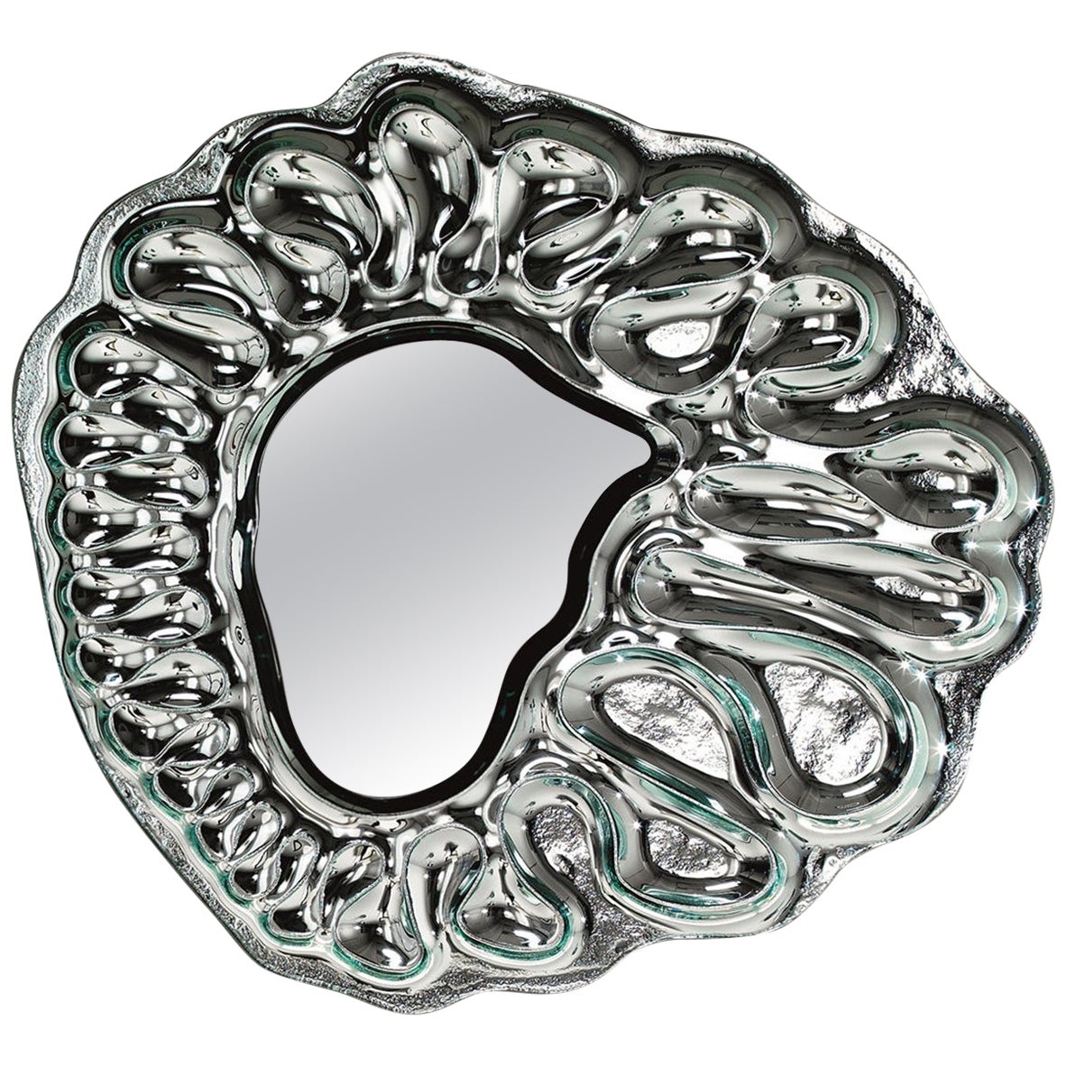 Deco Revival Mirror In Gold and Silver Leaf Finish at 1stDibs