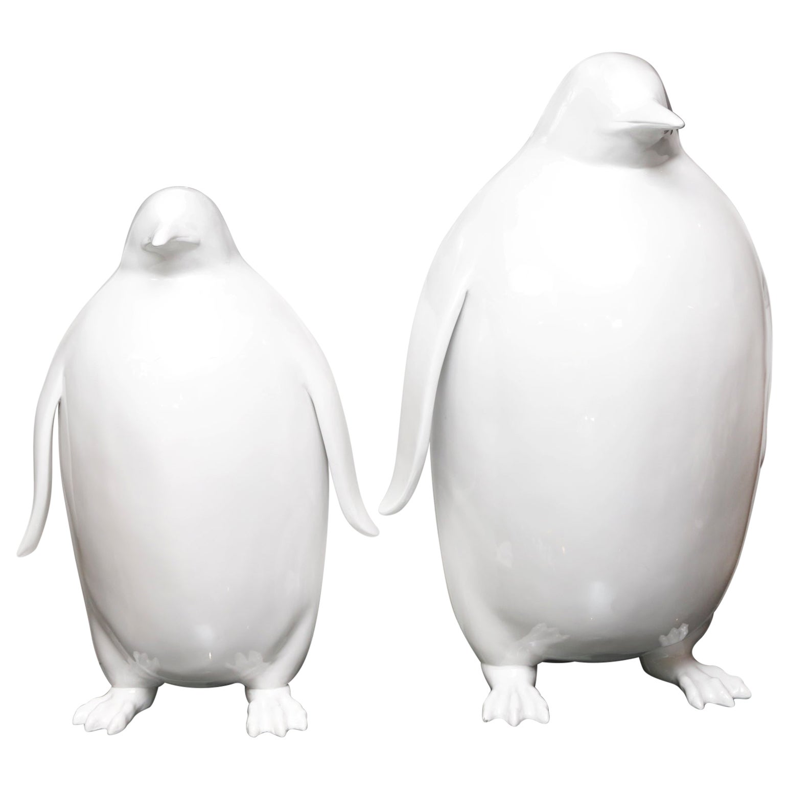 resin penguin statues