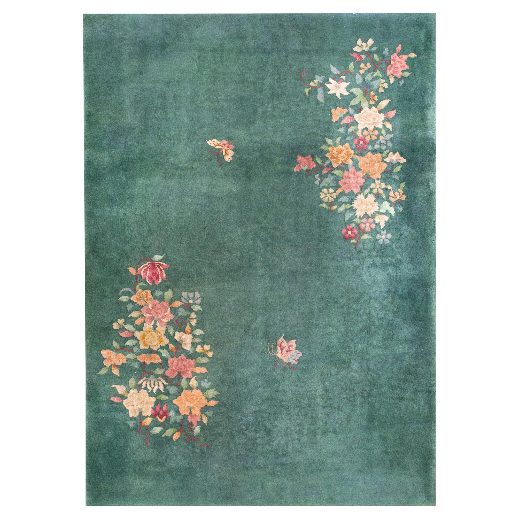 1930s Chinese Art Deco Carpet ( 4'2" x 5'10" - 127 x 177 )  For Sale