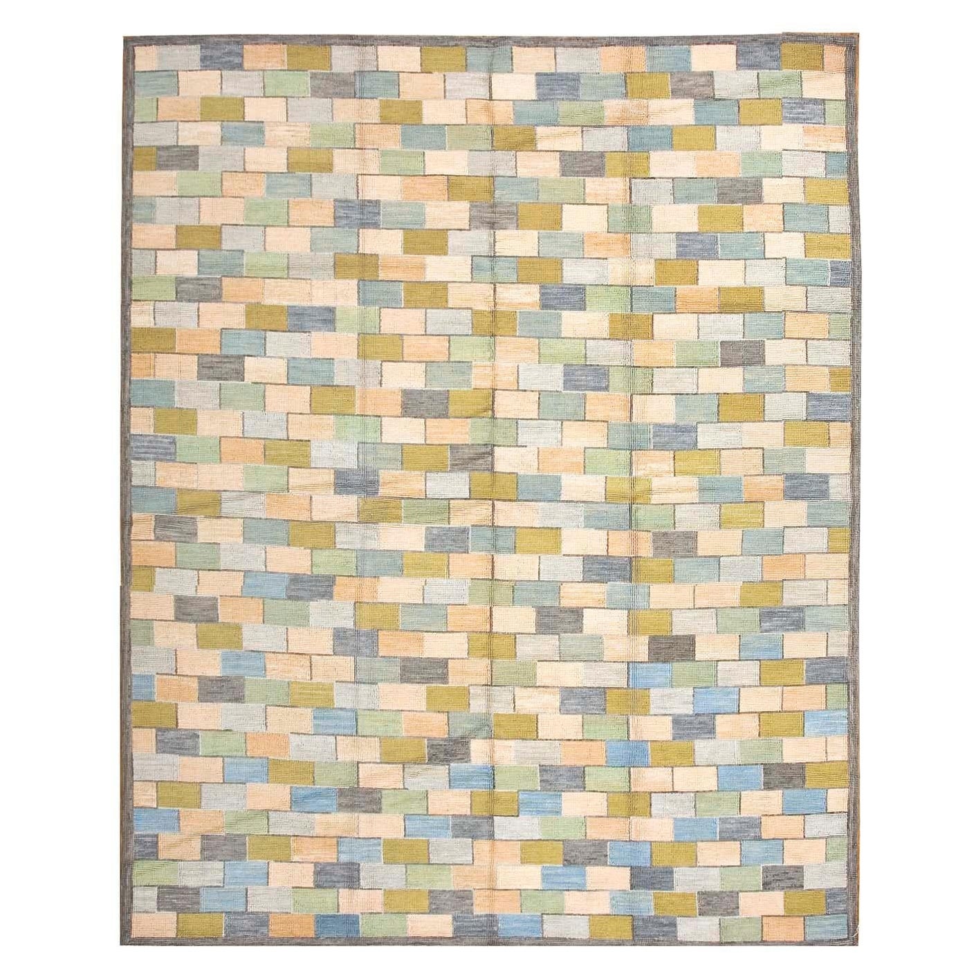 Contemporary  Hooked Rug (9' x 12' - 274 x 365) For Sale