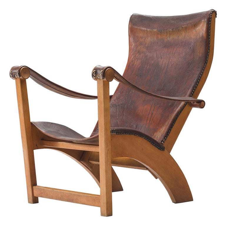 Mogens Voltelen for Niels Vodder 'Copenhagen Chair' in Original Leather ...