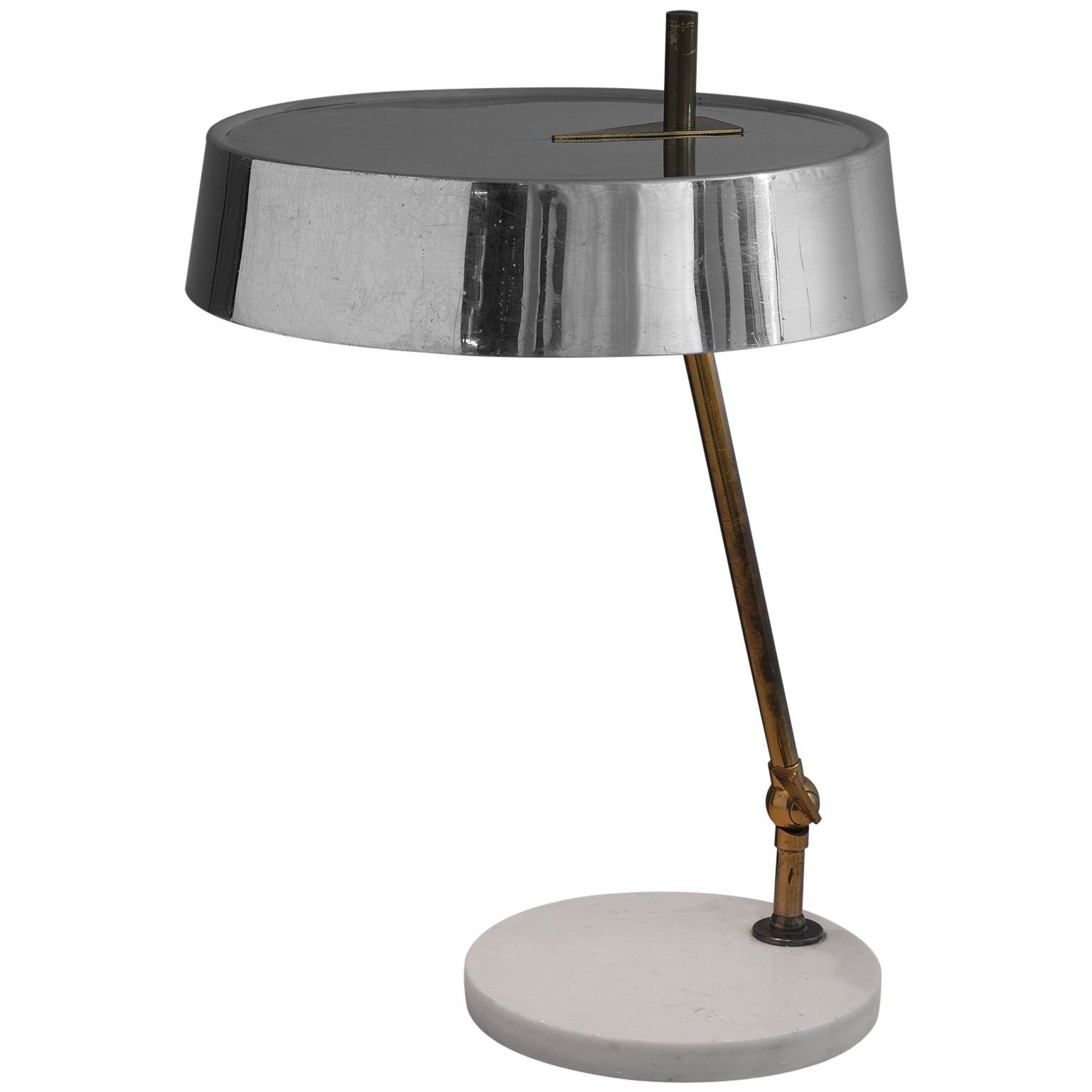 Italian Desk Lamp with Articulated Shade For Sale at 1stDibs
