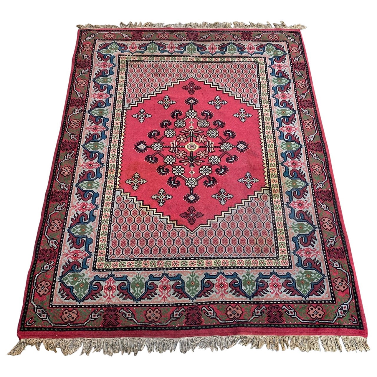 Nice Little Vintage Tunisian Rug For Sale at 1stDibs