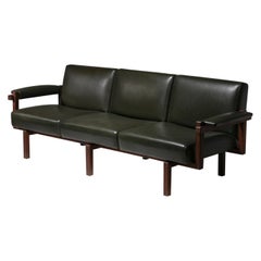 Constructivist Wood Frame Sofa by Raffaella Crespi for Elam, Italy, 1950s