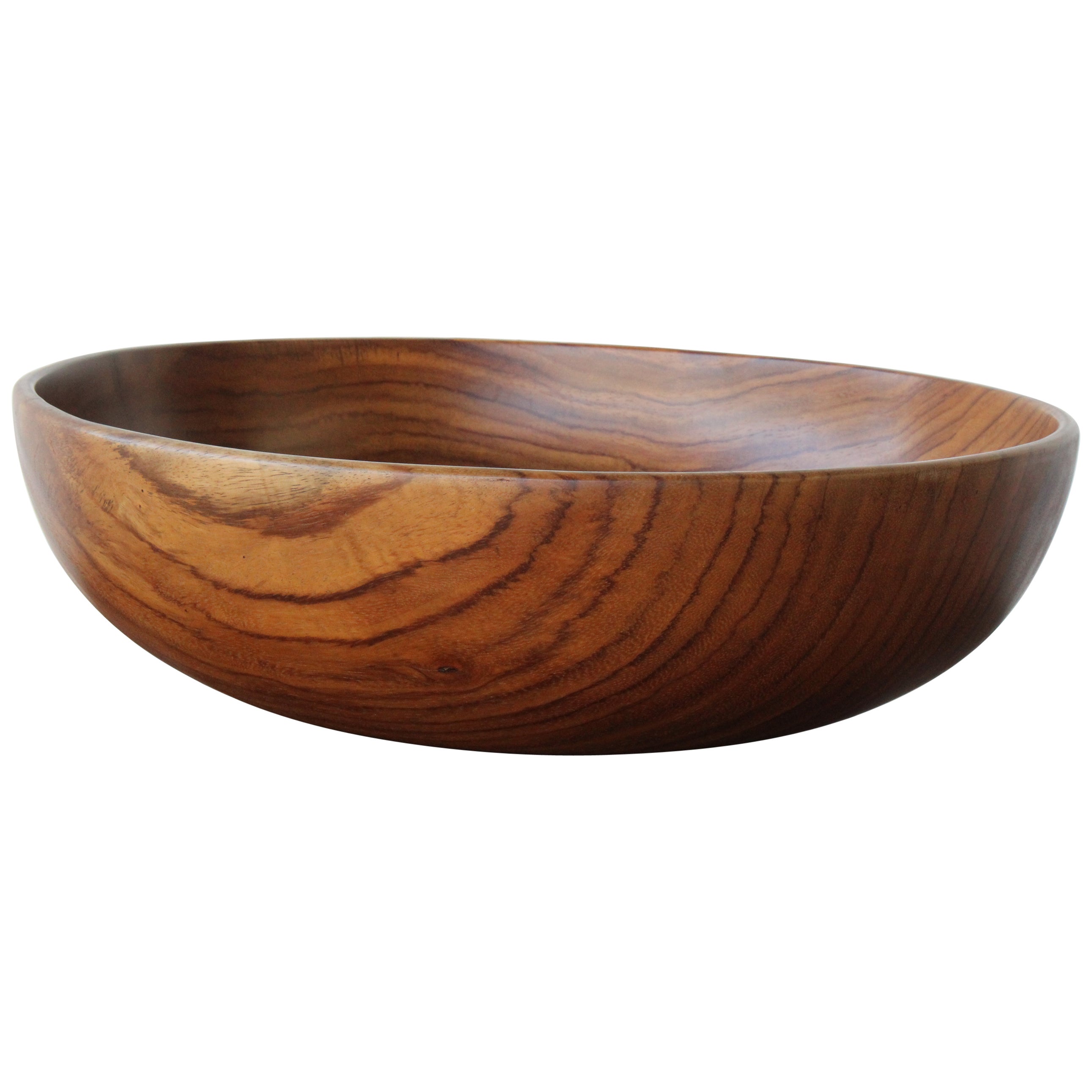 1960s Massive Teak Salad Bowl Hand Carved Party Serving, Midcentury