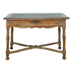 Antique A French 19th Century Chestnut Side Table - Desk