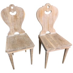 Pair Of French Arte Populaire Dining Chairs