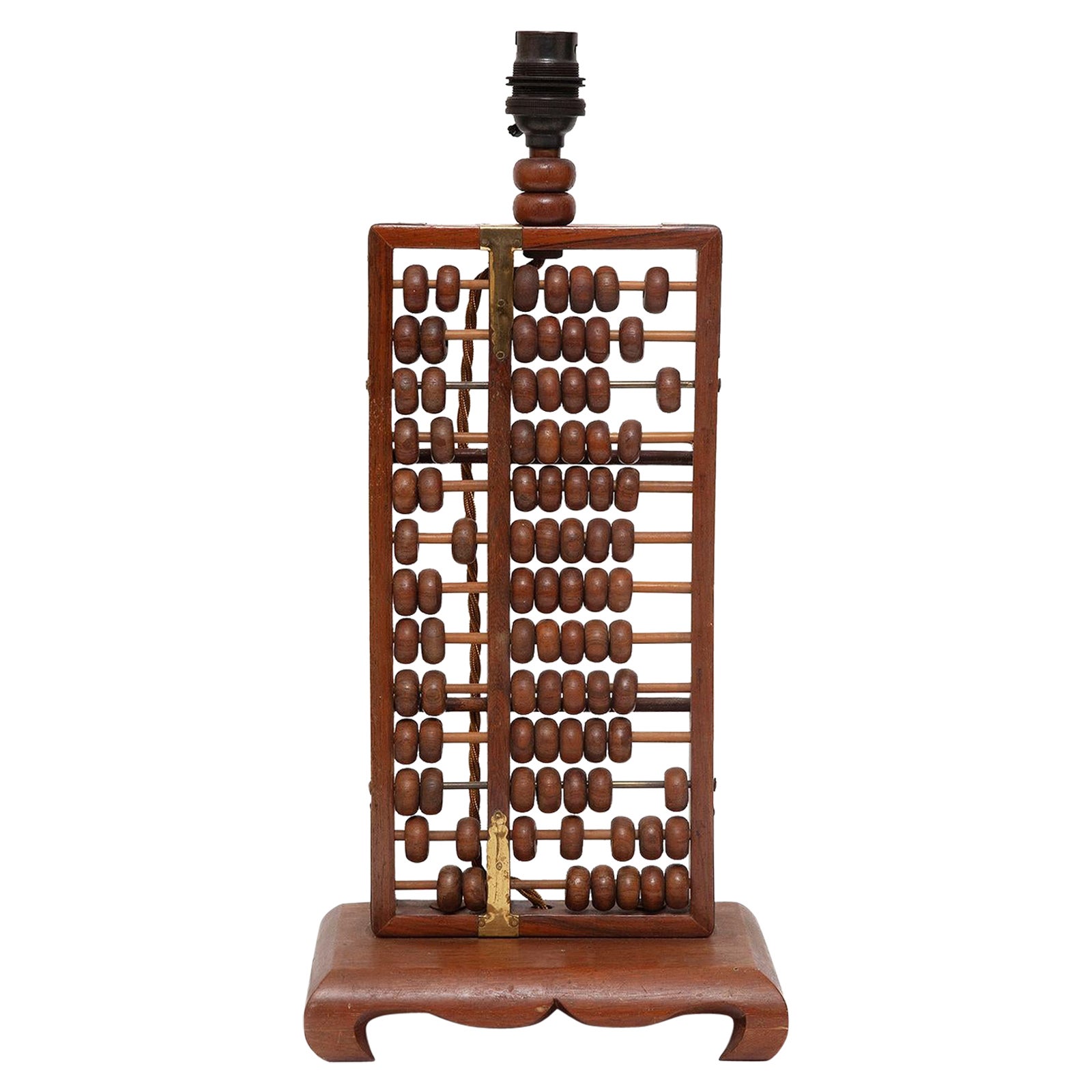 lamp table abacus suanpan chinese calculator 13 rods 2 heaven 5 earth beads  For Sale