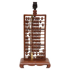 Used lamp table abacus suanpan chinese calculator 13 rods 2 heaven 5 earth beads 