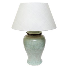 Lamp Table Celadon Vase with Lid Chinese Custom Shade