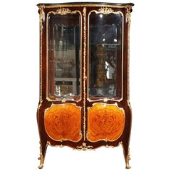 Vintage Vitrine Attributed to J.E. Zwiener and L. Messagé, France, Circa 1890