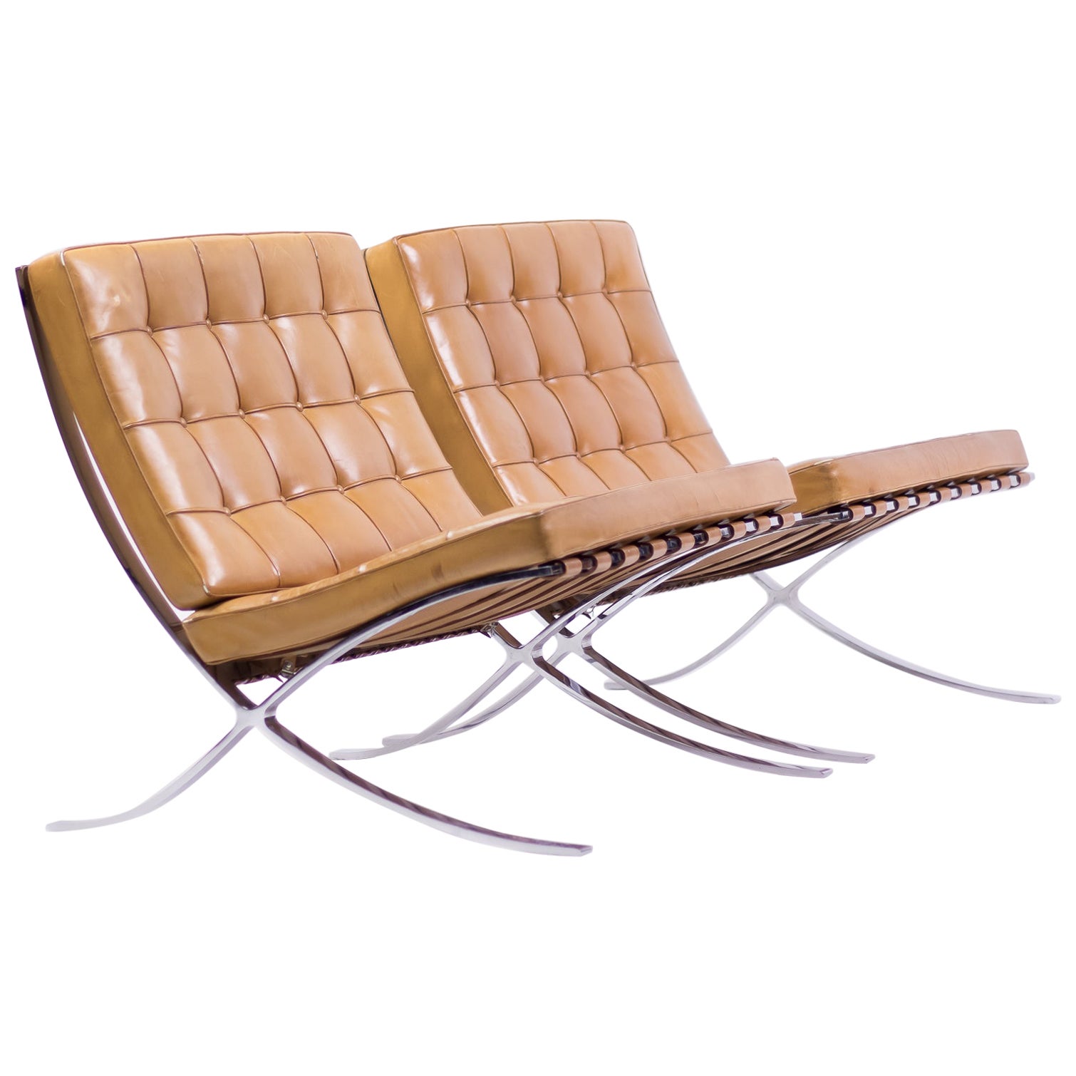 Mies van der Rohe MidCentury Modern Split Frame Barcelona Chair For