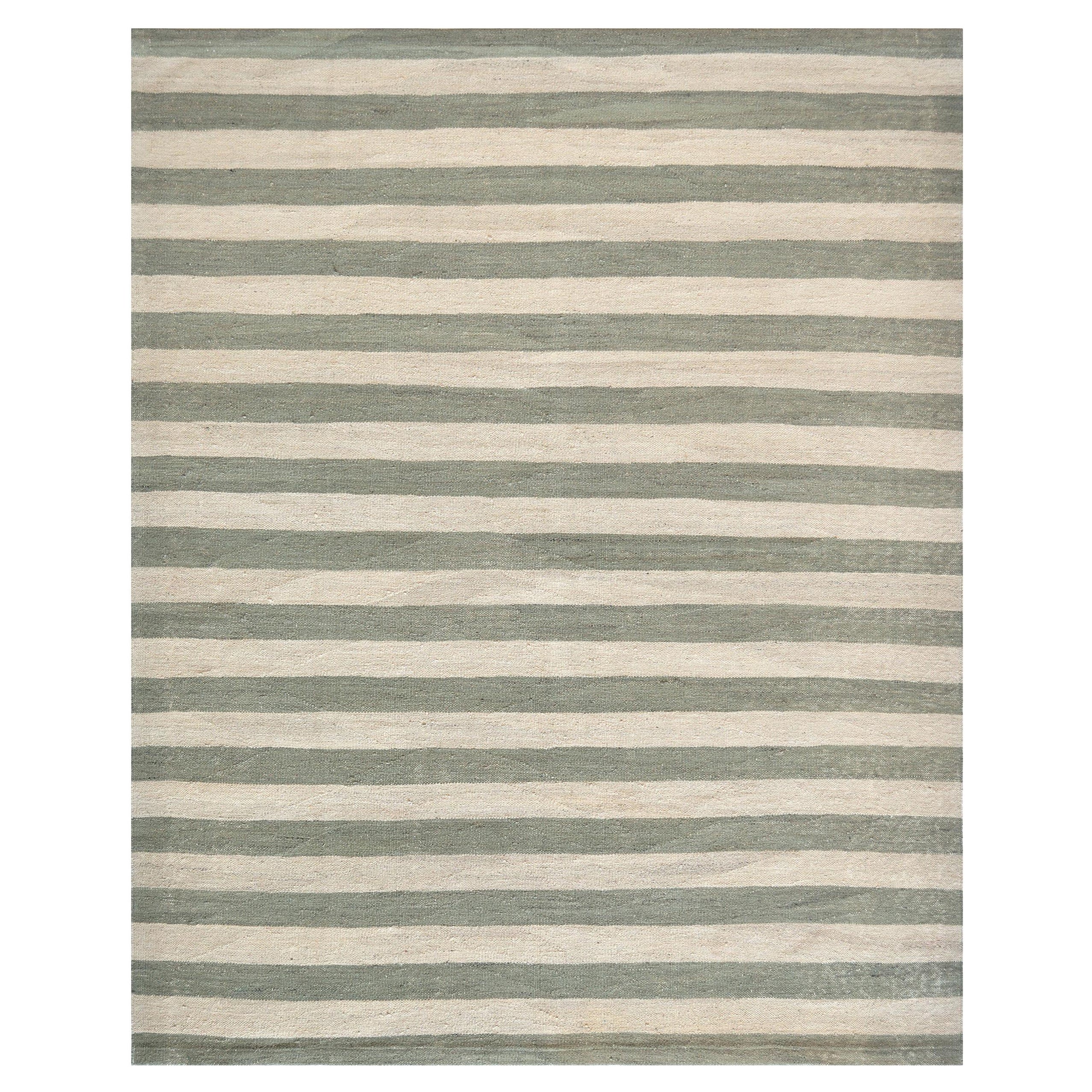Mansour Modern Swedish Inspired Handwoven Wool Flat-Weave Rug